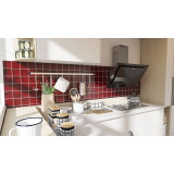 Vino Deslavado rouge - Talavera carreau rouge monochrome