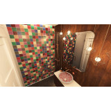 Ciruela - patchwork z płytek jednokolorowych - 90 szt. 1 m2