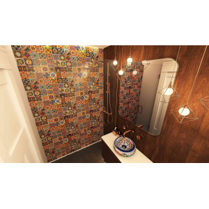 Girasol  - meksykański patchwork z płytek Talavera - 30 sztuk