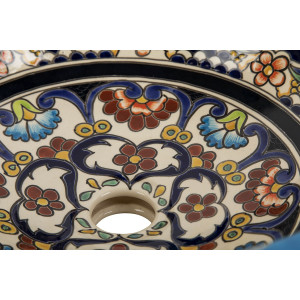 La Reina Prima - Ceramiczna umywalka zdobiona z reliefem