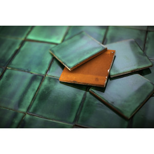 Verde Deslavado émeraude - carreaux monochromes Talavera