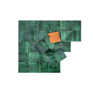 Verde Deslavado émeraude - carreaux monochromes Talavera