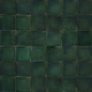 Verde Brillante vert bouteille - carreaux monochromes Talavera
