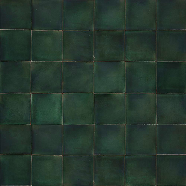 Verde Brillante vert bouteille - carreaux monochromes Talavera