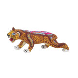 Jaguar real grecas - Jaguar figurka gliniana, rękodzieło Meksyk