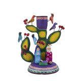 Nacimiento nopal - Figurka - świecznik, rękodzieło z gliny