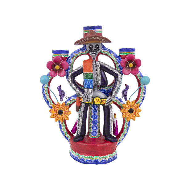 Candelero muerte hombre - Świecznik - Meksykanin, wys. 28 cm