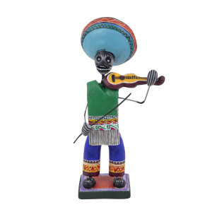 Musico rural - Figurka muzyk, rękodzieło z gliny