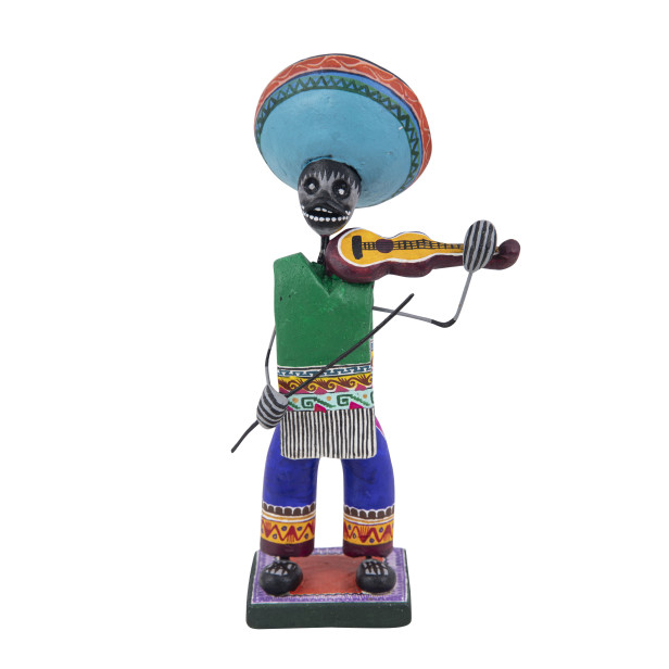 Musico rural - Figurka muzyk, rękodzieło z gliny