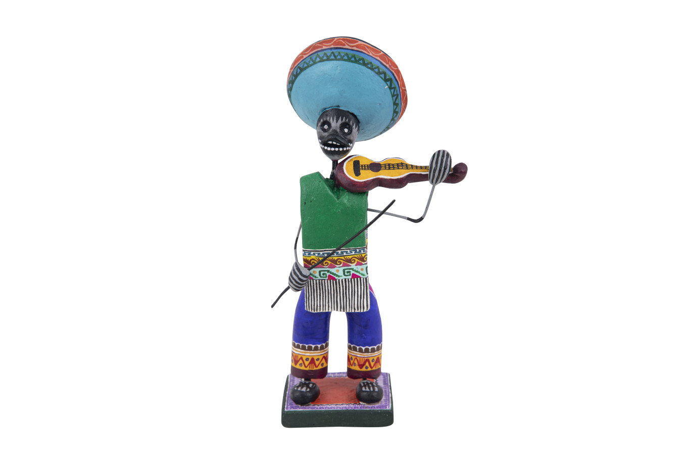 Musico rural - Figurka muzyk, rękodzieło z gliny