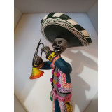 Mariachi - Figurka muzyk, sztuka folkowa z Meksyku