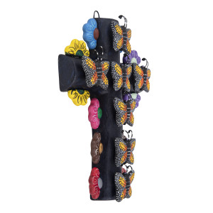Cruz mariposa - Croix avec papillons, art populaire du Mexique