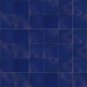 Azul Medio bleu marine - carreaux mexicains monochromes bleu ciel