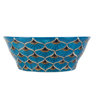 Azura prima - lavabo mexicain turquoise avec motif en relief