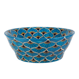 Azura prima - lavabo mexicain turquoise avec motif en relief