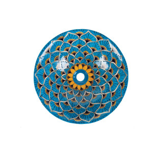 Azura prima - lavabo mexicain turquoise avec motif en relief