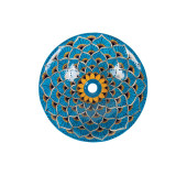 Azura prima - lavabo mexicain turquoise avec motif en relief