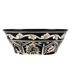 Atalaya prima - lavabo mexicain noir avec motif en relief