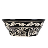 Atalaya prima - lavabo mexicain noir avec motif en relief