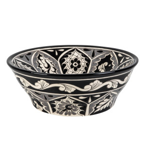 Atalaya prima - lavabo mexicain noir avec motif en relief