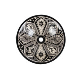 Atalaya prima - lavabo mexicain noir avec motif en relief