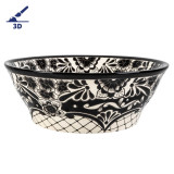 Serena prima - Lavabo mexicain noir avec motif en relief