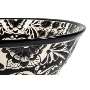 Serena prima - Lavabo mexicain noir avec motif en relief