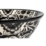 Serena prima - Lavabo mexicain noir avec motif en relief