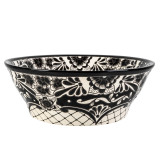 Serena prima - Lavabo mexicain noir avec motif en relief