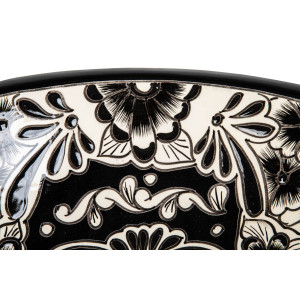 Serena prima - Lavabo mexicain noir avec motif en relief