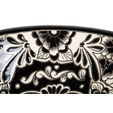 Serena prima - Lavabo mexicain noir avec motif en relief