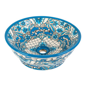 Lorena prima - Lavabo à poser mexicain avec design convexe