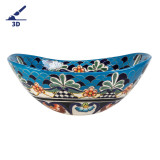 La Reina prima - Talavera lavabo mexicain décoré avec relief
