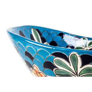 La Reina prima - Talavera lavabo mexicain décoré avec relief