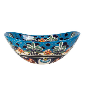 La Reina prima - Talavera lavabo mexicain décoré avec relief