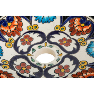 La Reina prima - Talavera lavabo mexicain décoré avec relief