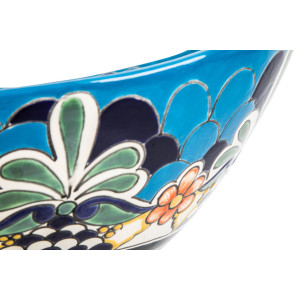 La Reina prima - Talavera lavabo mexicain décoré avec relief