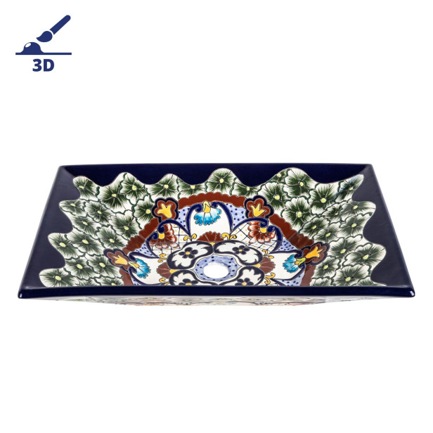 Juanetta prima - Lavabo mexicain décoré avec relief