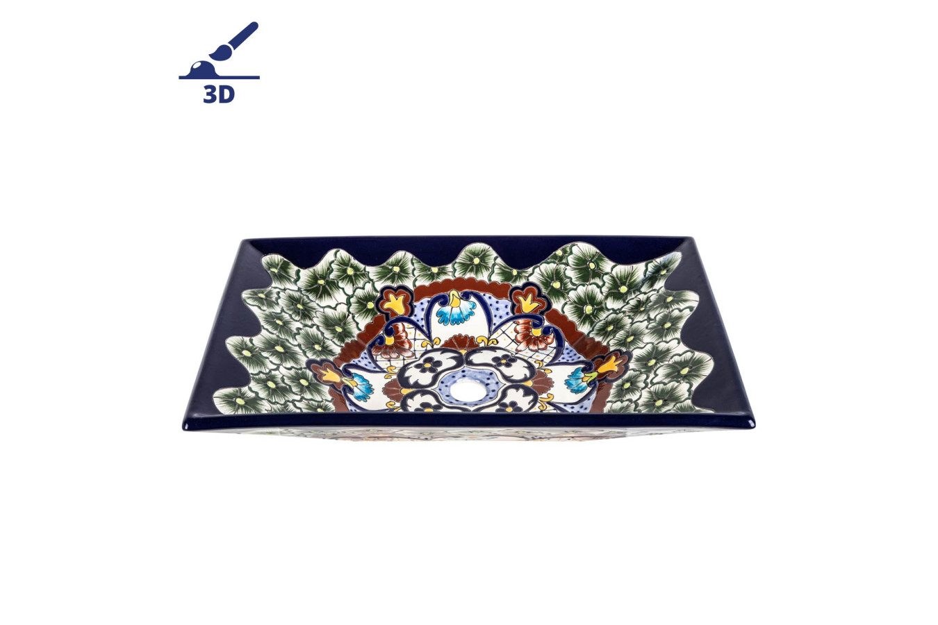 Juanetta prima - Lavabo mexicain décoré avec relief