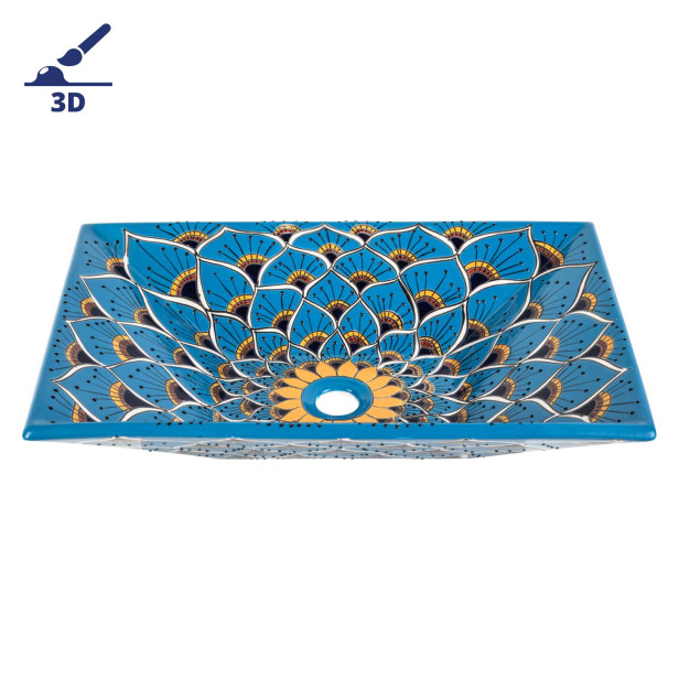 Azura prima - Vasque à poser décorée en relief