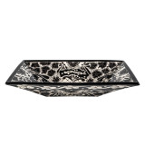 Serena prima - Lavabo mexicain noir décoré en relief