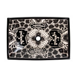 Serena prima - Lavabo mexicain noir décoré en relief