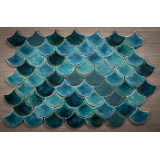 Écaille de poisson - Série de carreaux "Agitated Sea" de la série "L'eau".