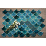 Écaille de poisson - Série de carreaux "Agitated Sea" de la série "L'eau".