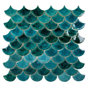 Écaille de poisson - Série de carreaux "Agitated Sea" de la série "L'eau".