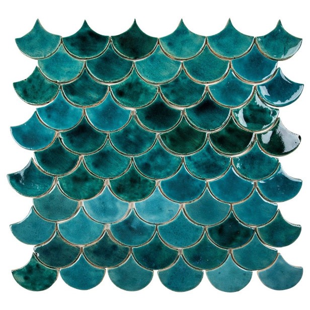 Écaille de poisson - Série de carreaux "Agitated Sea" de la série "L'eau".