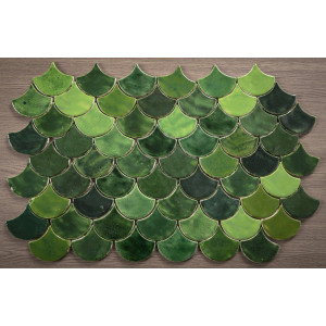Écailles de poisson - Série de carreaux "Forest Glade" de la série "Eau