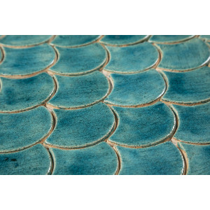 Écaille de poisson - série de carreaux "Turquoise Cenote" de la série "Eau