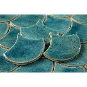 Écaille de poisson - série de carreaux "Turquoise Cenote" de la série "Eau