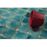 Écaille de poisson - série de carreaux "Turquoise Cenote" de la série "Eau
